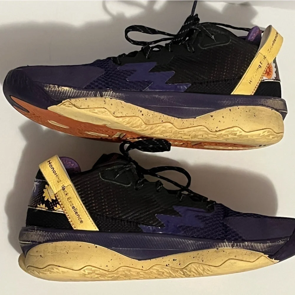 Adidas Dame 8 Honoring Black Excellence Purple & Black Rare Sneakers Size 8